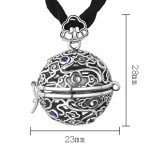 990 Pure Silver Openwork Perfume Ball Pendant